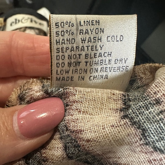 Eb & Ive, NZ designer, linen & rayon flowy top, summer, tiger print, NEW M/L - Picture 8 of 8